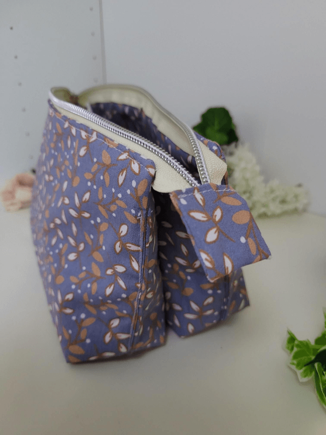 Trousse de toilette double bicolore